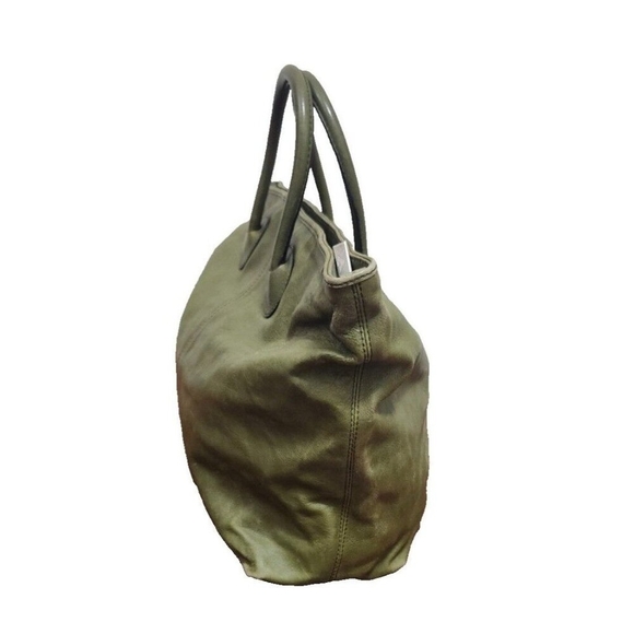 Bottega Venetta leather hand bag/ tote bag Green - Picture 7 of 16